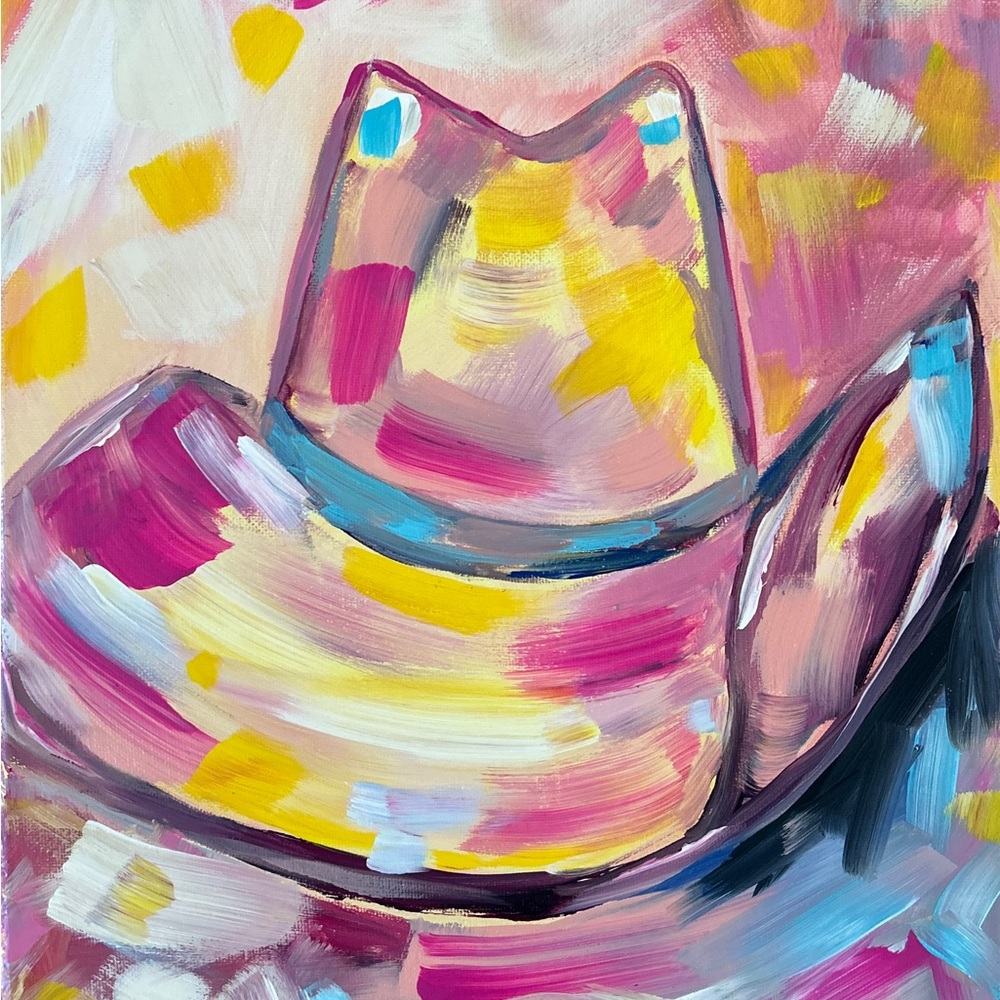 Vibrant Abstract Cowboy Hat Art Print
